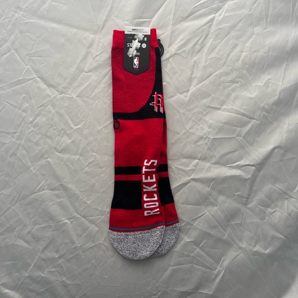Stance Houston rockets black and red socks nba basketball size large med NWT - Picture 1 of 4